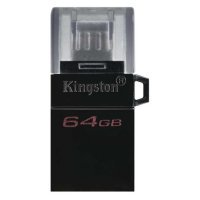 Флешка USB KINGSTON DataTraveler microDuo 3 G2 64ГБ, USB3.0, черный [dtduo3g2/64gb] DTDUO3G2/64GB