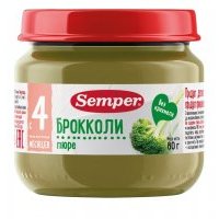 Пюре Semper Брокколи, 80гр 