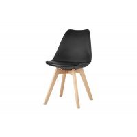 Стул STOOL GROUP Frankfurt, массив дерева/искусственная кожа, цвет: черный Frankfurt New