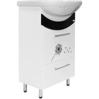 Тумба под раковину Mixline Радуга 52 528024 Белая Черная Одуванчик