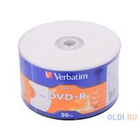 Диски DVD-R Verbatim 16x 4.7Gb Bulk 50шт 43793 43793