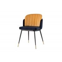 Стул STOOL GROUP Пенелопа, металл/велюр, металл, цвет: синий/желтый Пенелопа