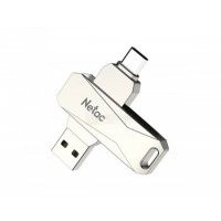 Флешка Netac U782, 32Gb, USB 3.0/USB Type-C, Серебристый NT03U782C-032G-30PN