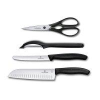 Набор ножей кухон. Victorinox Swiss Classic Kitchen (6.7133.4G) компл.:4шт черный подар.коробка 6.7133.4G