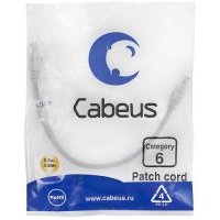 Кабель патч-корд UTP 6 кат. 0.3м. Cabeus PC-UTP-RJ45-Cat.6-0.3m-WH