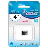 Карта памяти 4GB SmartBuy micro SDHC class 10 (без адаптеров) SB4GBSDCL10-00