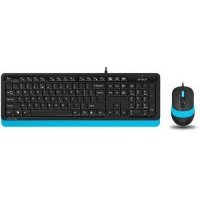 Клавиатура и мышь A4Tech черно-синие, USB F1010 BLUE
