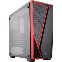 Корпус ATX Corsair CC-9011117-WW черный с красным, без БП, закаленное стекло, без внешних отсеков 3,5/5,25 Carbide SPEC-04 TG