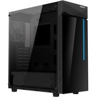 Корпус ATX GIGABYTE черный, без БП, с окном, 2*USB3.0, audio C200 GLASS