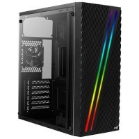 Корпус ATX AeroCool 4718009158573 без БП, 2xUSB2.0, USB3.0, audio (ACCM-PV19012.11) Streak Black