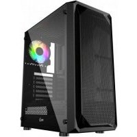 Корпус ATX Powercase CMIZB-L1 Tempered Glass, 1x 120mm 5-color fan, чёрный Mistral Z1 Mesh LED