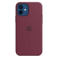 Чехол (клип-кейс) APPLE Silicone Case with MagSafe, для Apple iPhone 12/12 Pro, сливовый [mhl23ze/a] MHL23ZE/A