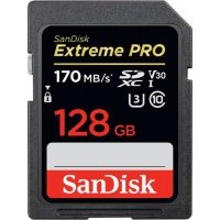 Карта памяти 128GB SanDisk Extreme Pro SDXC Card - 170MB/s V30 UHS-I U3 SDSDXXY-128G-GN4IN
