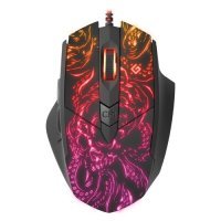 Мышь DEFENDER Titan GM-650L, игровая, оптическая, проводная, USB, черный [52650] 52650