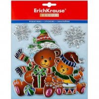 Набор наклеек ErichKrause Decor Медвежата многоцветный 23x18 см 4 шт