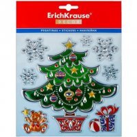 Набор наклеек ErichKrause Decor Нарядная елка многоцветный 23x18 см 8 шт