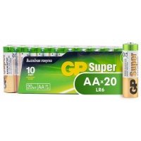 GP Набор батареек Super Alkaline АА (LR6) 20 шт.