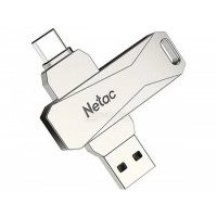 Флешка Netac U782C, 64Gb, USB 3.0/USB Type-C, Серебристый NT03U782C-064G-30PN 