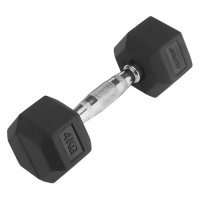 Гантель Starfit DB-301 1гант. 4кг обрезин. черный (УТ-00007097) УТ-00007097