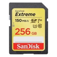Карта памяти SDXC UHS-I U3 SANDISK Extreme 256 ГБ, 150 МБ/с, Class 10, , 1 шт. SDSDXV5-256G-GNCIN