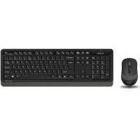Клавиатура и мышь Wireless A4Tech черно-серые, USB FG1010 GREY