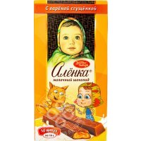 Шоколад Аленка Молочный с вареной сгущенкой 100г 