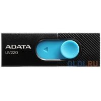 Флеш накопитель 16GB A-DATA UV220, USB 2.0, черный/голубой 