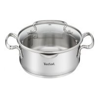 Кастрюля TEFAL Duetto+ G7194355, 2л, с крышкой, серебристый [2100113153] 2100113153