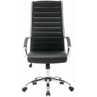 Кресло Brabix ''Style EX-528'' экокожа хром черное 531947