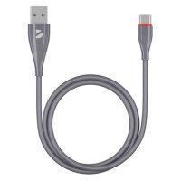 Кабель DEPPA Ceramic, USB A(m), USB Type-C (m), 1м, серый [72289] 72289