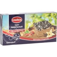 Вафельный торт Кладезь Ореховый на фруктозе 160г 
