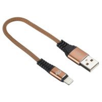 Кабель USB Digma USB A(m) Lightning (m) 0.15м коричневый