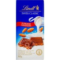 Шоколад Lindt Swiss Classic Молочный с цельным обжаренным миндалем 100г 
