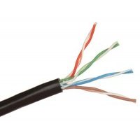 Кабель витая пара UTP 5e кат. 4 пары Exegate UTP4-C5e-CU-S24-OUT-PE-BK-305