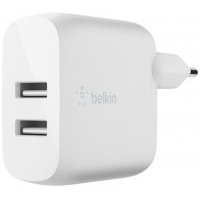 Сетевое зарядное устройство Belkin DUAL USB-A (белый)