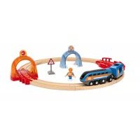 Brio Железная дорога Круговой тоннель, серия Smart Tech, 33974, 1 вагон, разноцветный Набор Smart Тech круговой с 2 интерактивными тоннелями; поездом; фигуркой (разноцветный)