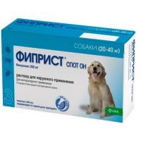 Фиприст Спот Он для собак 20-40 кг, 268мг 3 пипетки 