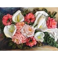 КЛ(н) 3035 Каллы с розами - набор (Каролинка) 