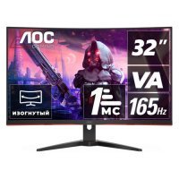Монитор игровой AOC Gaming 31.5" черный/красный C32G2AE/BK