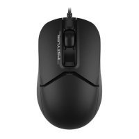 Мышь A4TECH Fstyler FM12S, оптическая, проводная, USB, черный [fm12s black] FM12S BLACK