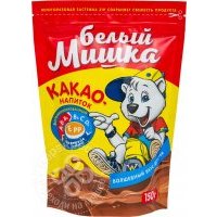 Какао Белый Мишка растворимое гранулированное с витаминами 150г 