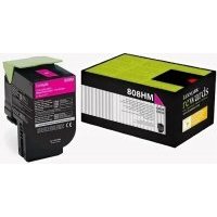 Картридж Lexmark 80C8HME, 3000 стр, пурпурный 80C8HME высокой ёмкости (малиновый)