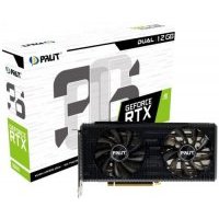 Видеокарта PCI-E Palit 12GB GDDR6 192bit 8nm 1320/15000MHz HDMI/3*DP GeForce RTX 3060 DUAL (NE63060019K9-190AD)