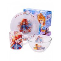 Набор ND Play Winx Club Звезды, (3 предмета, подарочная упаковка), стекло Набор стеклянной посуды Winx Club (3 предмета)