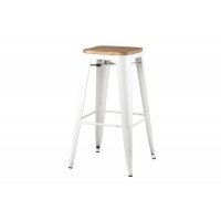 Барный стул Stool Group YD-H765-W LG-02, белый глянцевый/не/светлое дерево Tolix