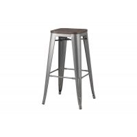 Барный стул Stool Group YD-H765-W YG-15, серебристый/темное дерево Tolix