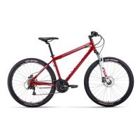 Велосипед Forward Sporting 27,5 3.0 disc (2021) горный рам.:17" кол.:27.5" темно-красный/серый 16.5к RBKW1MN7Q017