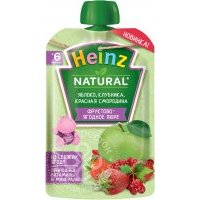 Пюре Hainz Яблоко клубника красная смородина 90г 