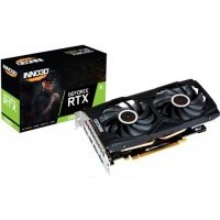 Видеокарта PCI-E Inno3D 6GB GDDR6 192-bit 12nm 1680/14000MHz HDMI/3*DP RTL GeForce RTX 2060 TWIN X2 (N20602-06D6-1710VA15L)
