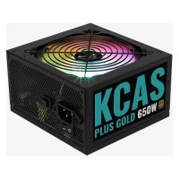 Блок питания AEROCOOL KCAS PLUS GOLD 650W ARGB, 650Вт, 120мм, черный, retail [acpg-kp65fec.11] ACPG-KP65FEC.11